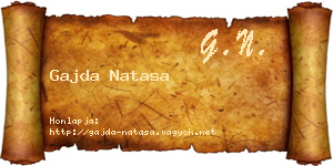 Gajda Natasa névjegykártya
